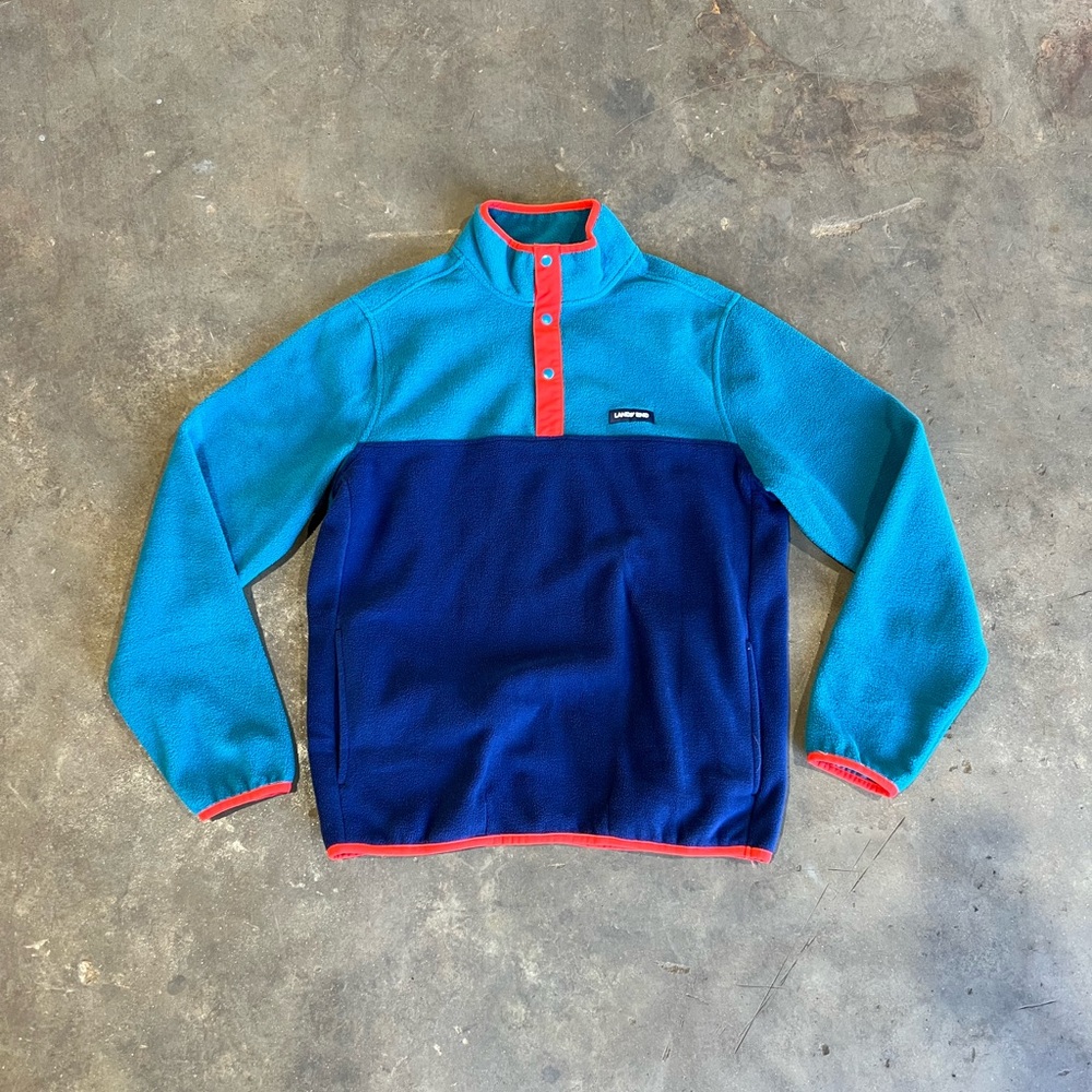 Lands End Synchilla Style Half Button Fleece Sweater